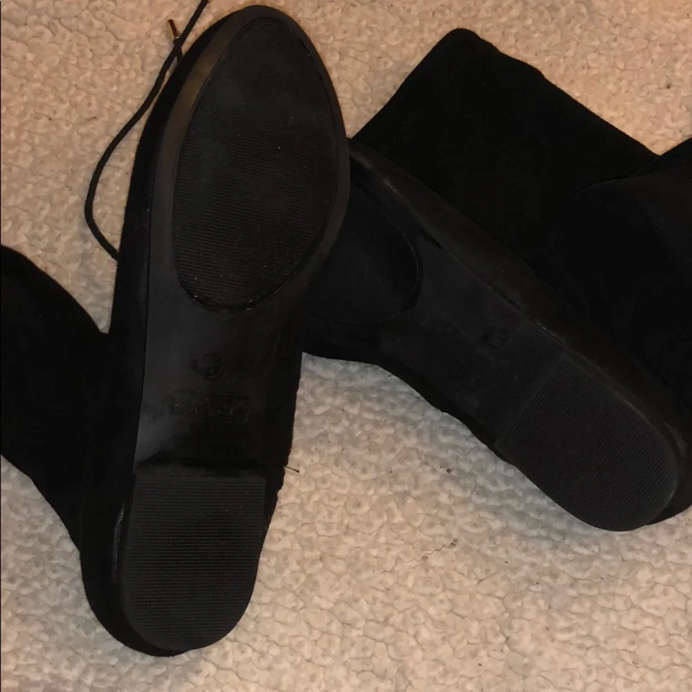 Over the knee suede boots